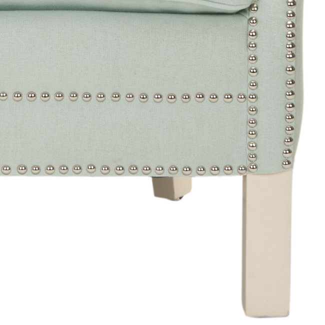 Upholstered Wingback Chair, Robins Egg Blue