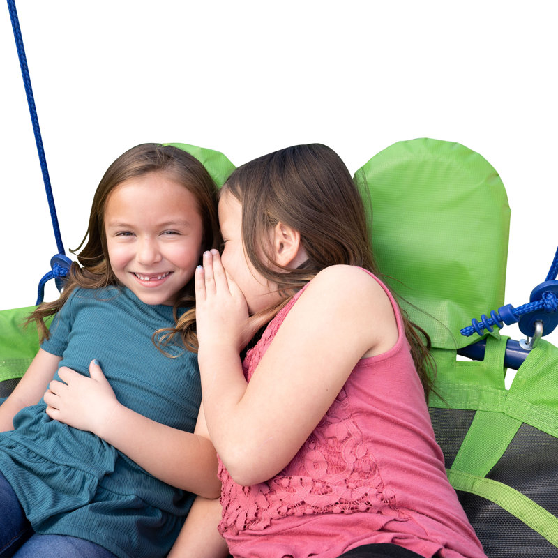 Sportspower Green and Black 54" 2-Person Saucer Swing with Headrests