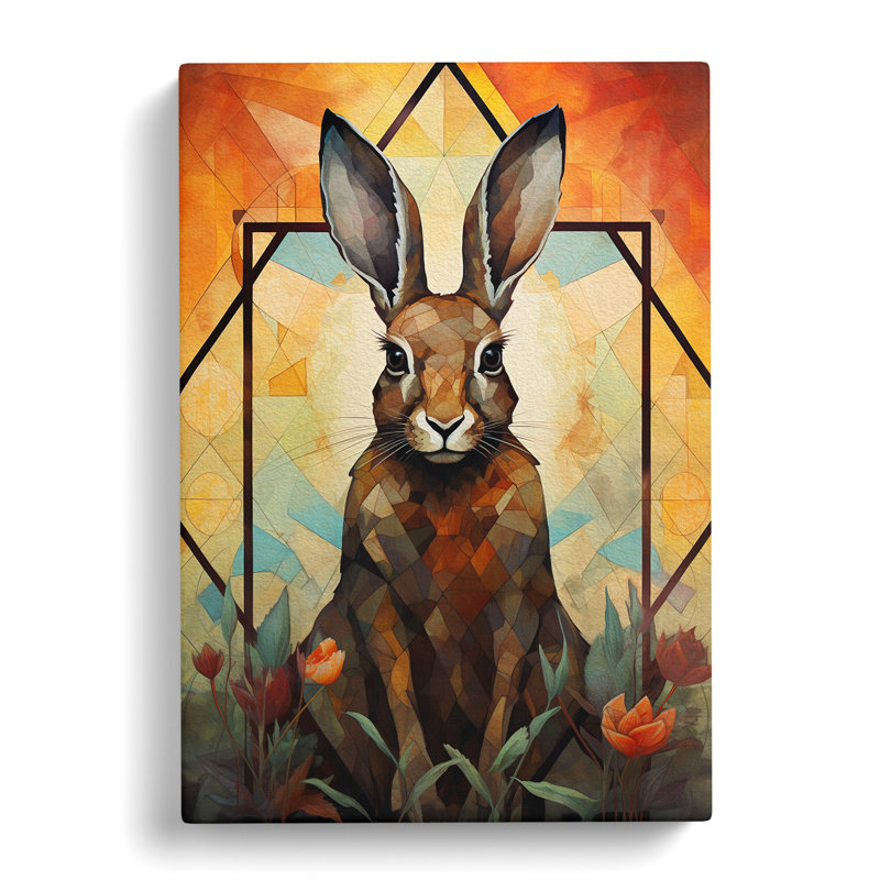 Hare Geometric No.3 - No Frame Print, 60cm H x 40cm W x 3cm D