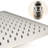 Ceiling Mounted Shower System Kit With Brushed Nickel. 10" Head & Handheld. Natural Rainfall Simulation. Self-cleaning Nozzle. For Bathroom. Brass. Nickel Mount Assembly Kit. Feeling. Bathroom .-117092709