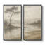 60 pi x 30 po x 2 pièces, paysage de lac doux pour l'entrée - ensemble de 2 reproductions d'art murales encadrées sur toile-2005373797-2005373798