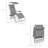  Folding Zero Gravity Recliner Patio Lounge Chair W/ Canopy Shade, Headrest, Tray - Dove Gray-1935343952