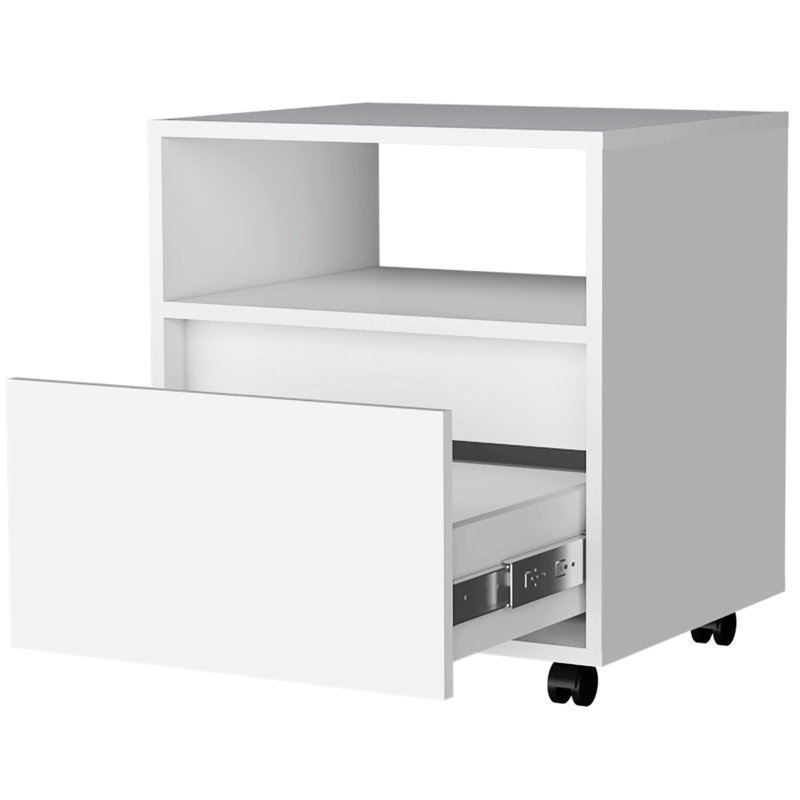 1 table de chevet blanche avec commode - Maximisez l'espace et l'organisation de la chambre à coucher 1 tiroir spacieux et décoré