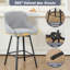 Swivel Counter Stool with Metal Frame-1836565646