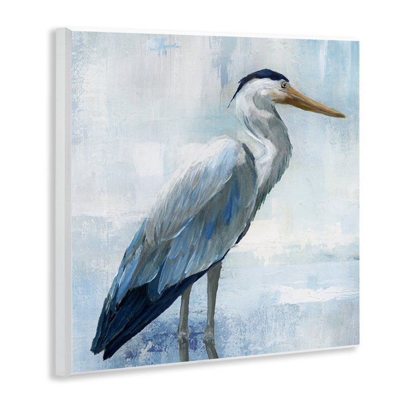 Plaque murale Seron Blue Heron In Aqua, design par Nan