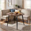 Table de salle à manger extensible 3-en-1 ovale avec plateau en noyer
