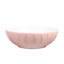 Lavabo de salle de bain vasque rond en céramique 16 po - Design de bol texturé moderne en rose rétro-120152499