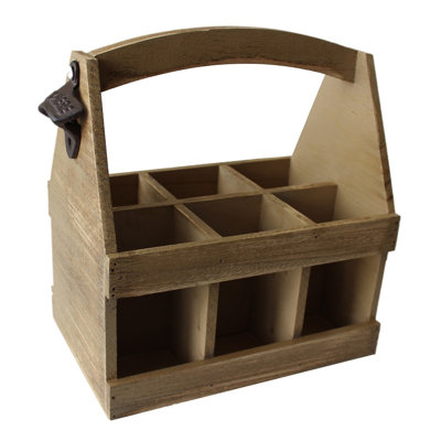 6 Bottle Wooden Wine Basket