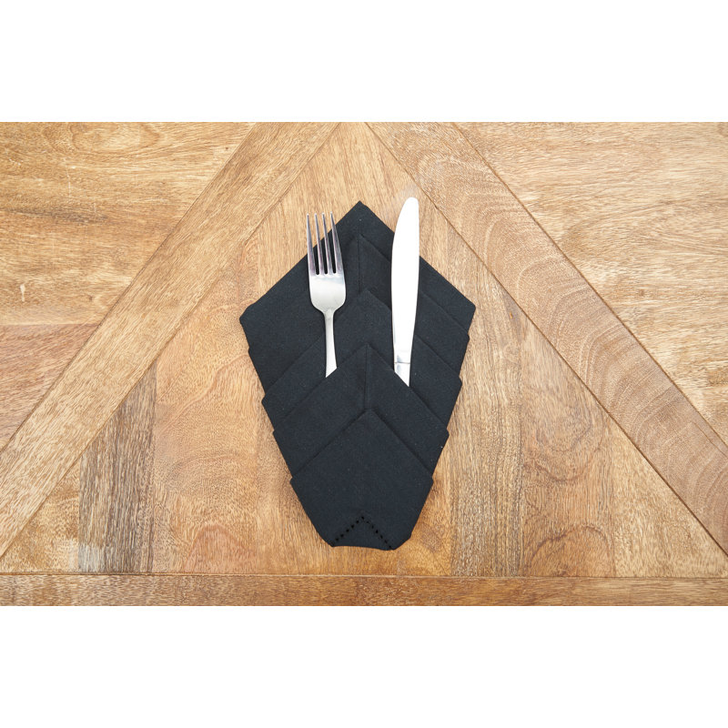 Hareton 20'' Cotton Napkin, Black