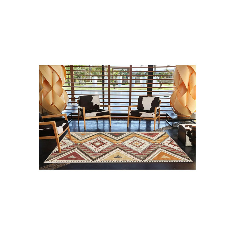 Tapis décoratif lavable à la machine Cross Diamond, Tapis de couloir 3 pi 3 po x 6 pi 7 po
