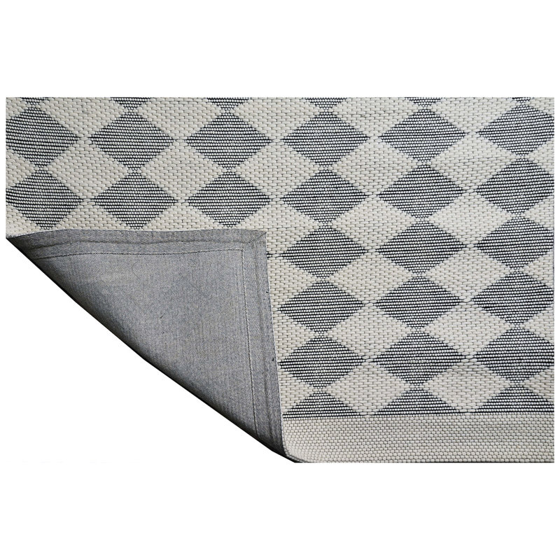 Wool Geometric Area Rug, Rectangle 6' x 9'