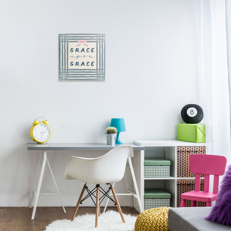 Sur la grâce avec toile tendue, design par Blue Chair Blessing, H 17 po x l 17 po