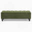 Banc repose-pieds avec rangement, surface bouclée verte, pieds en bois d'hévéa, capacité de 300 lb