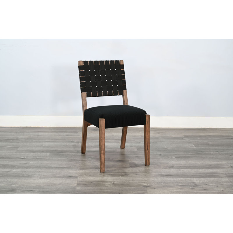Modern Rectangular Arch Table Woven-Back Dining Set with Barrel-Arm Captain Chairs