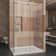 Enigma-X 48.375" x 76" Frameless Single Sliding Shower Enclosure with Clear Max Technology