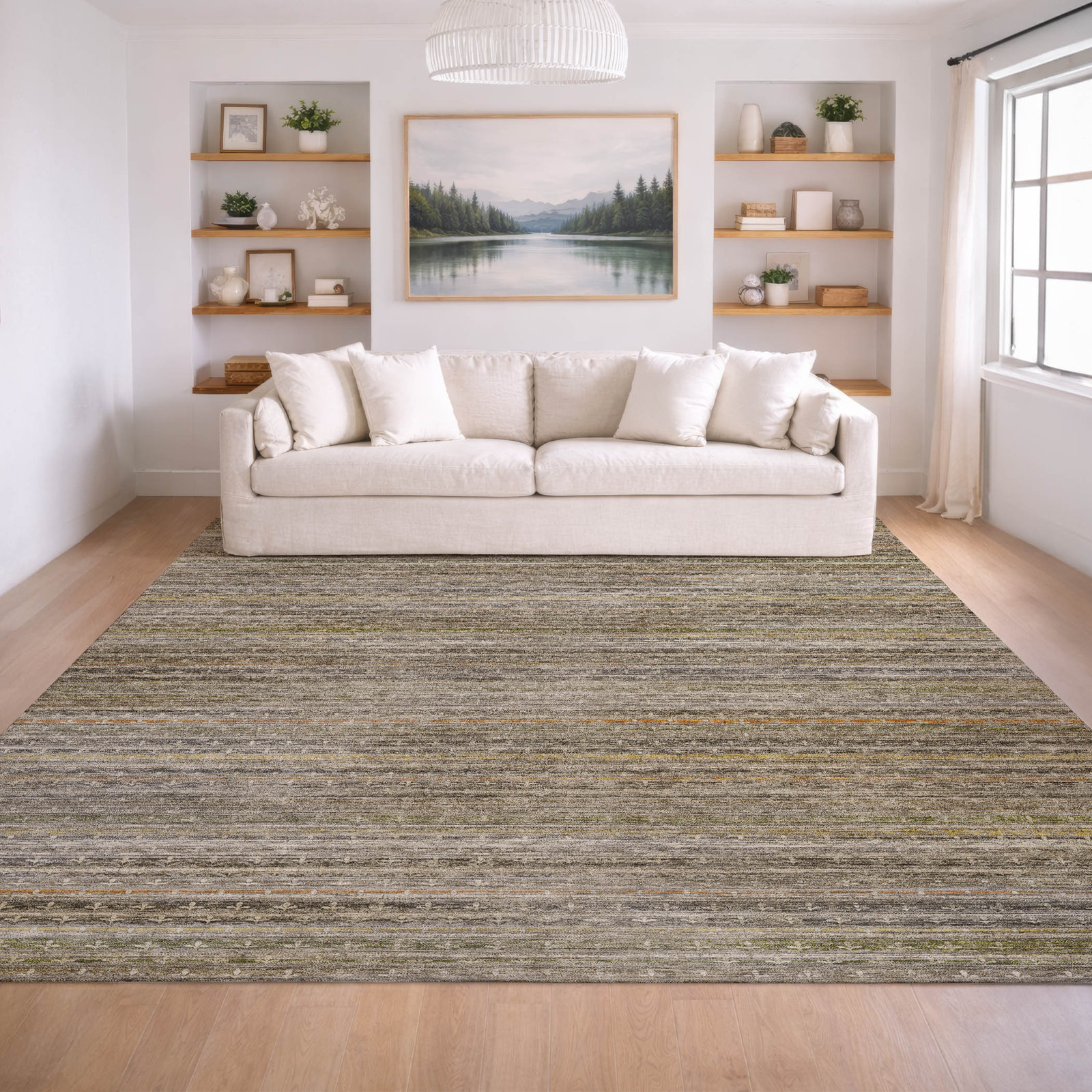 Rug, Gray, 5' x 7'6"