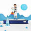 Twinklesleep Kids Coil Blue Mattress – Medium-Firm Support, Breathable & Durable-115283176