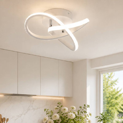 Janyia 1 - Light 26cm Unique/Statement Geometric LED Semi Flush Mount