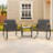 3-Piece  Outdoor Patio Conversation Rocking Set With Table，Seating Group-1398740742