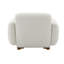 Fauteuil d'appoint Darius Beige Boucle avec 1 coussin décoratif