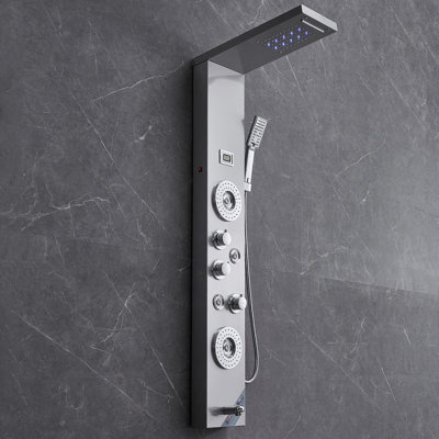 Panneau de douche 52 po avec pomme de douche à main