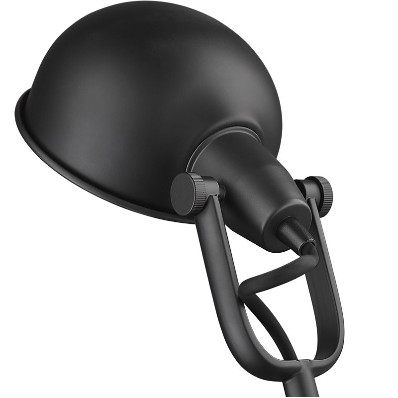 Lampe de travail / lecture sur pied 82,5 po Premkumar, Noir mat