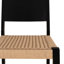 Tabouret de comptoir en bois massif noir Aniek avec siège en rotin tissé à la main (ensemble de 2)-1237414881