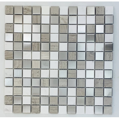 1" x 1" Mixed Material Mosaic Tile