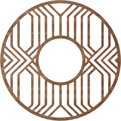 22"OD x 8"ID x 3/8"T Empire Wood Fretwork Pierced Ceiling Medallion, Hickory