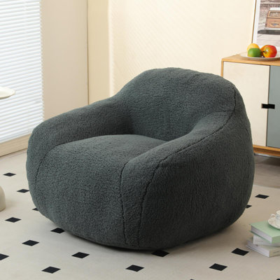 High Quality Teddy Fabric Large Arn Bean Bag Chair by Livego