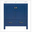 Meuble-lavabo 30 po avec lavabo simple encastré et armoire bleue 30 po