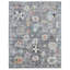 Timeless Fusion Hand Knotted Wool Floral Area Rug in Gray-1178960128