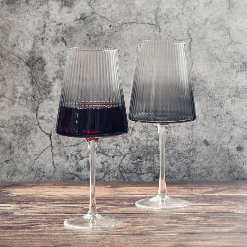 Empire 450ml Handmade Wine Glass Set, Smoke