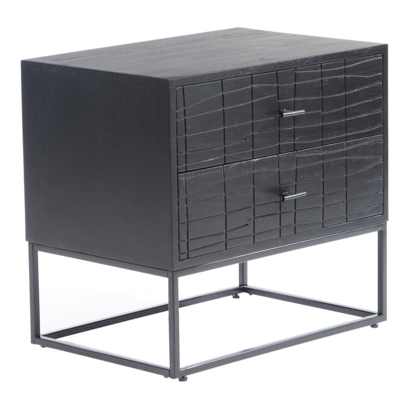 Nicky 2 - Drawer Nightstand, Black