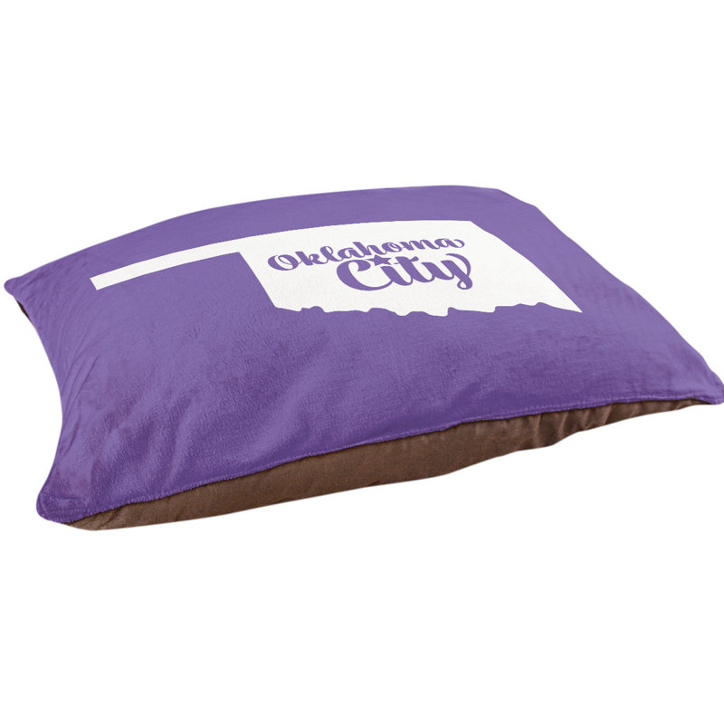 Coussin d’intérieur pour chien oklahoma city oklahoma, Moyen (H 6,5 po x l 40 po x P 30 po), Mauve