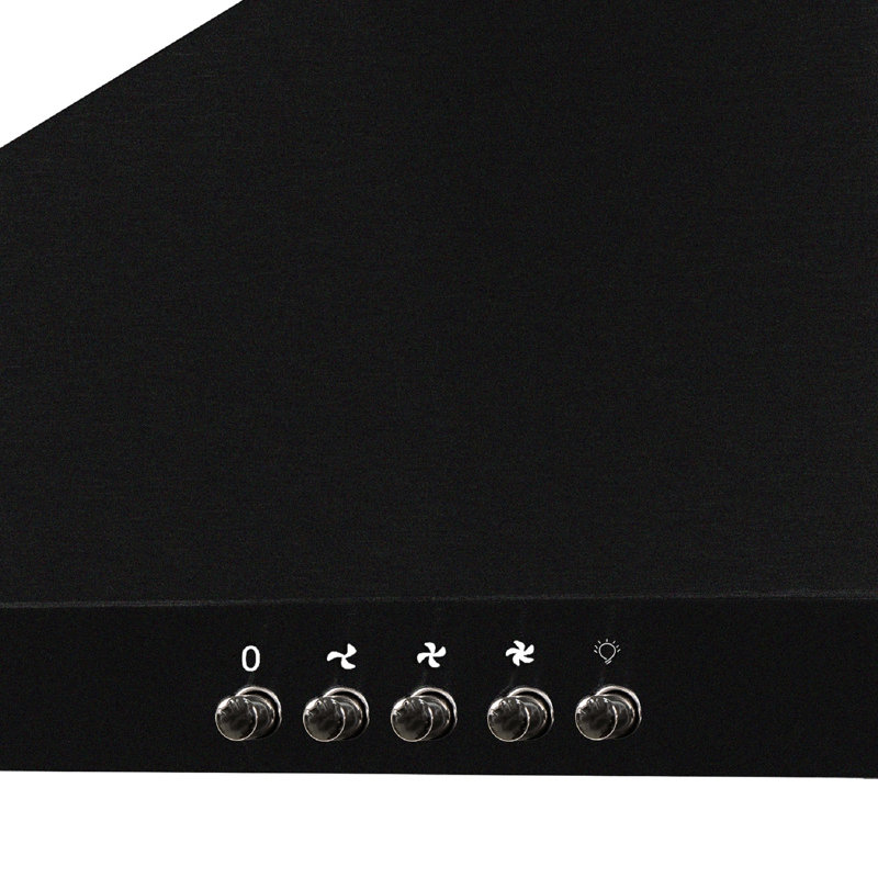 Abode Asch6031b 60cm Chimney Cooker Hood - Black