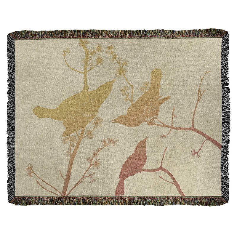 Jeté en coton John James Audubon, Jaune / dégradé orange