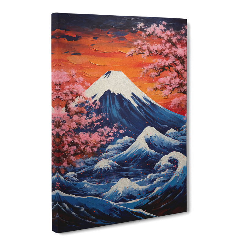 Mount Fuji Abstract - Wrapped Canvas Print, 76cm H x 50cm W x 3cm D