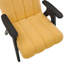 Chaise jaune contemporaine avec pieds en bois massif et finition confortable