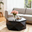 Table basse 36,61 po de style rétro à dessus rabattable avec rangement caché pour le salon, la chambre à coucher et le bureau-1422748961
