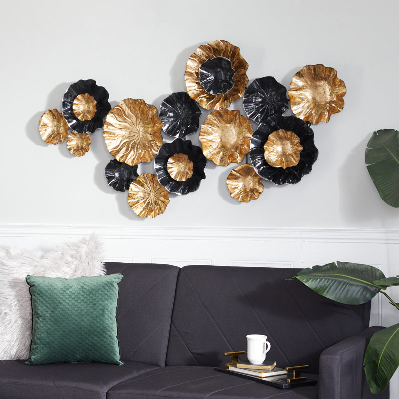 Décoration murale en fer, H 35 po x l 63 po x P 4 po