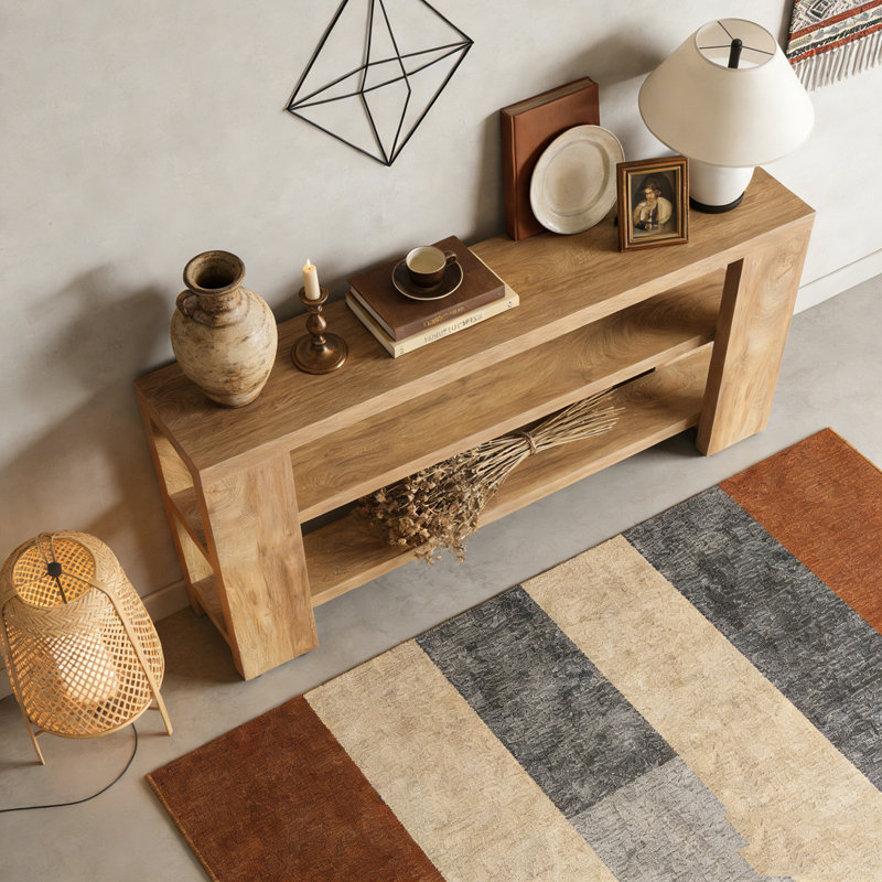 Table console en bois à 3 niveaux