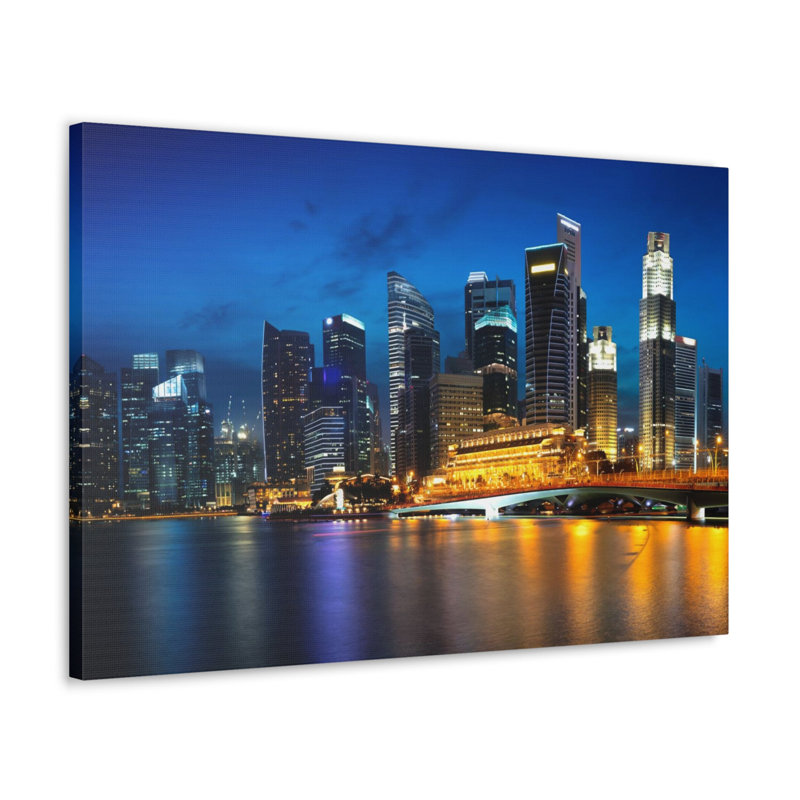 Toile singapour singapour singapour, paysage urbain époustouflant, H 24 po x l 30 po