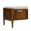 Banc d'appoint avec rangement et coussin rembourré brun noyer Abdifatah