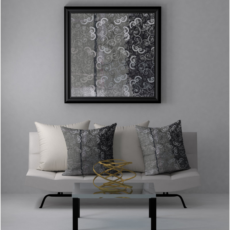 Abstract Reversible Throw Pillow, 24" x 24"