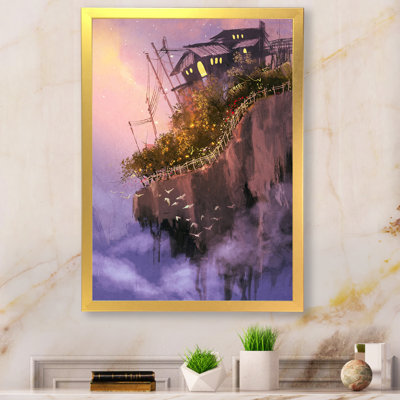 Jeu vidéo sur les îles flottantes - reproduction sur toile