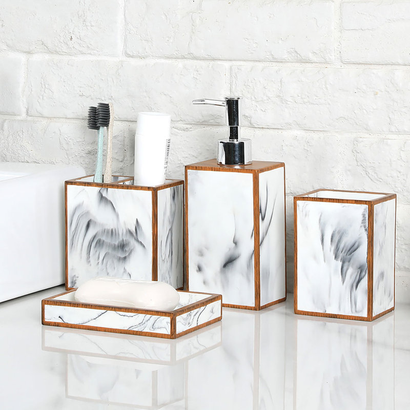4 Piece Bathroom Accessory Set