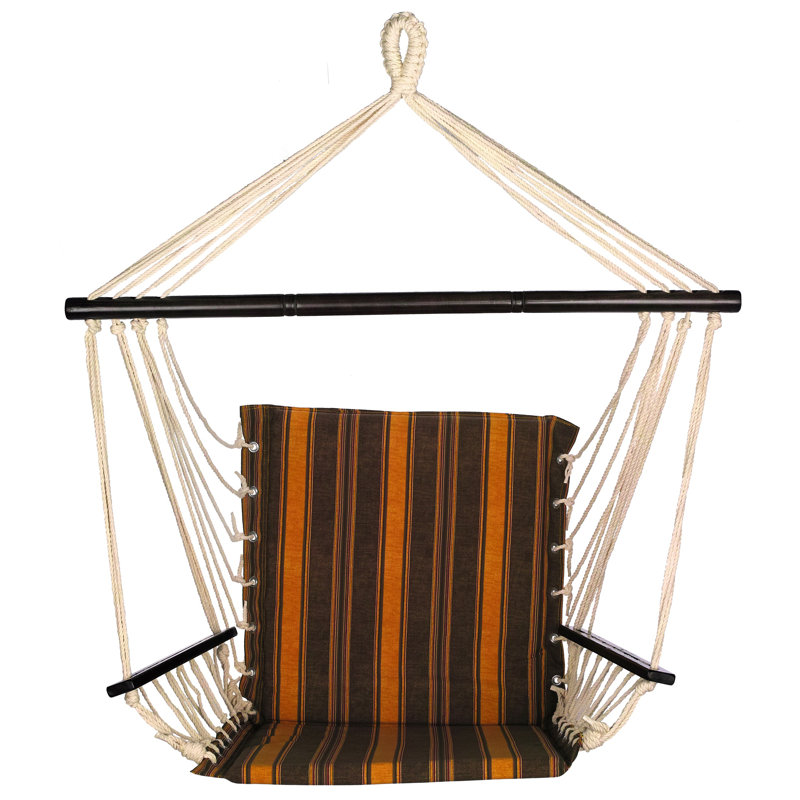 Chaise hamac en tissu Godfrey, Brun / Orange