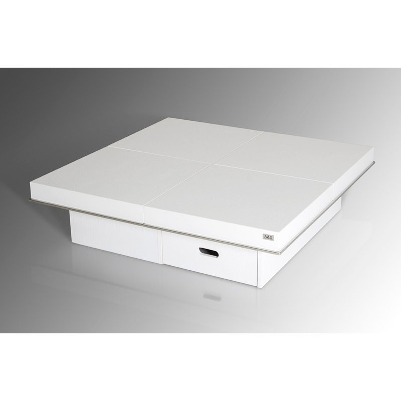 Table basse extensible Breta, blanc, H 12 po x L 47 po x l 47 po