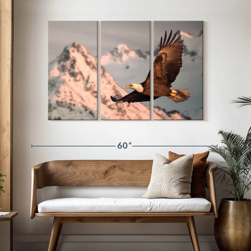 Majestic Bald Eagle, 32" H x 50" W